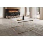 Τραπεζάκι σαλονιού Nori-Xruso-Leuko 65x65x37