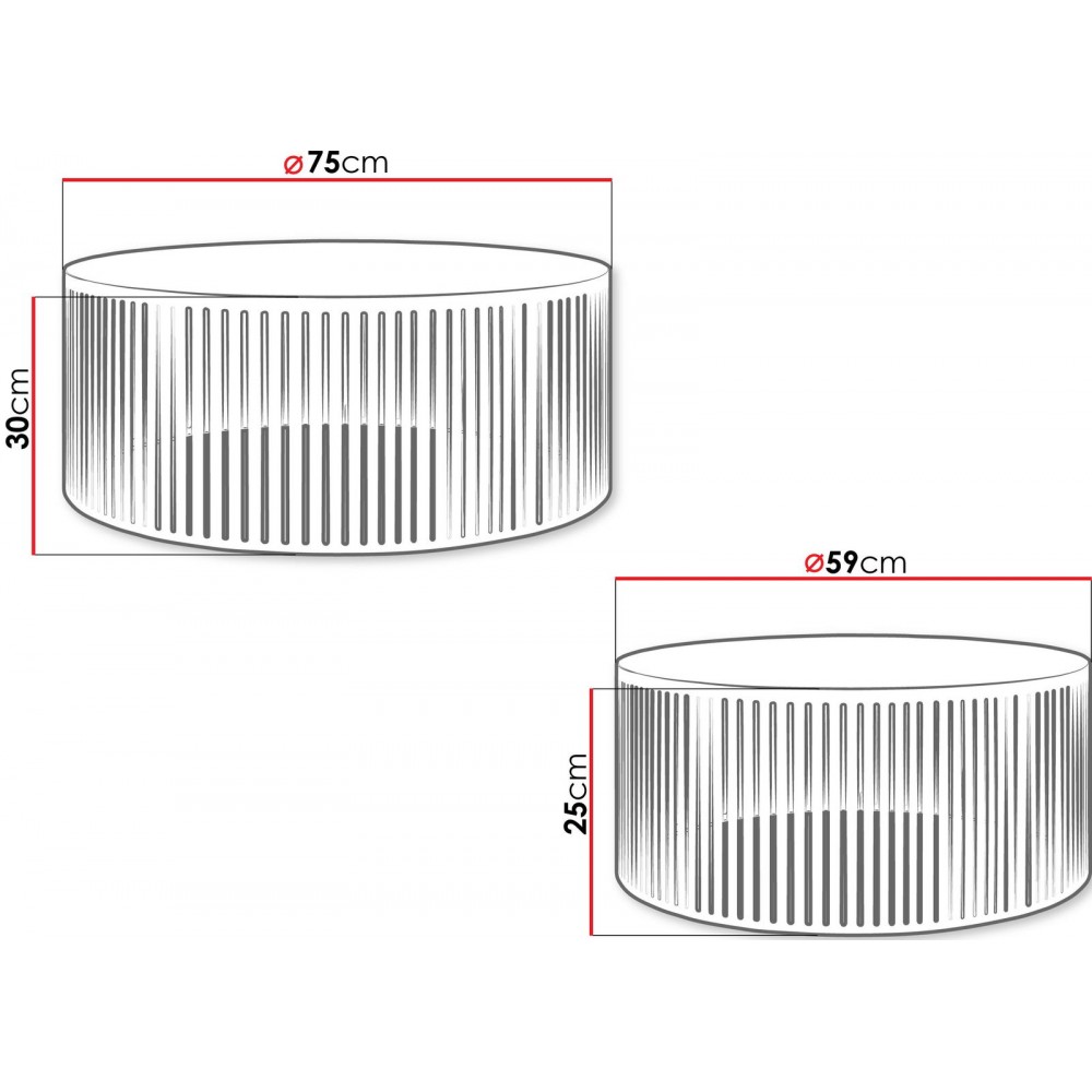 Σετ τραπεζάκια Velede-Mauro