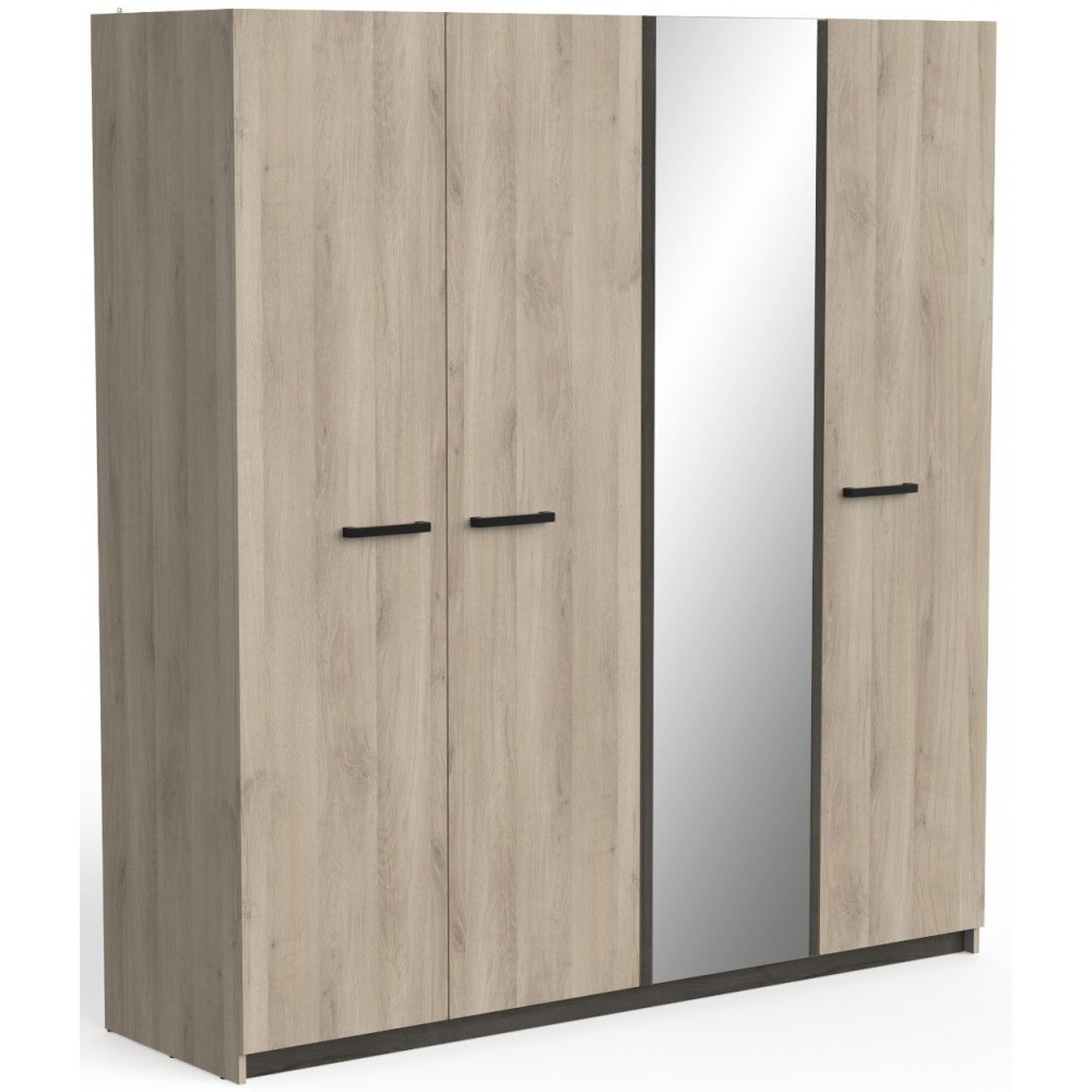 Ντουλάπα Winston τετράφυλλη -Fusiko