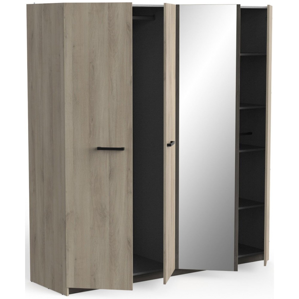 Ντουλάπα Winston τετράφυλλη -Fusiko