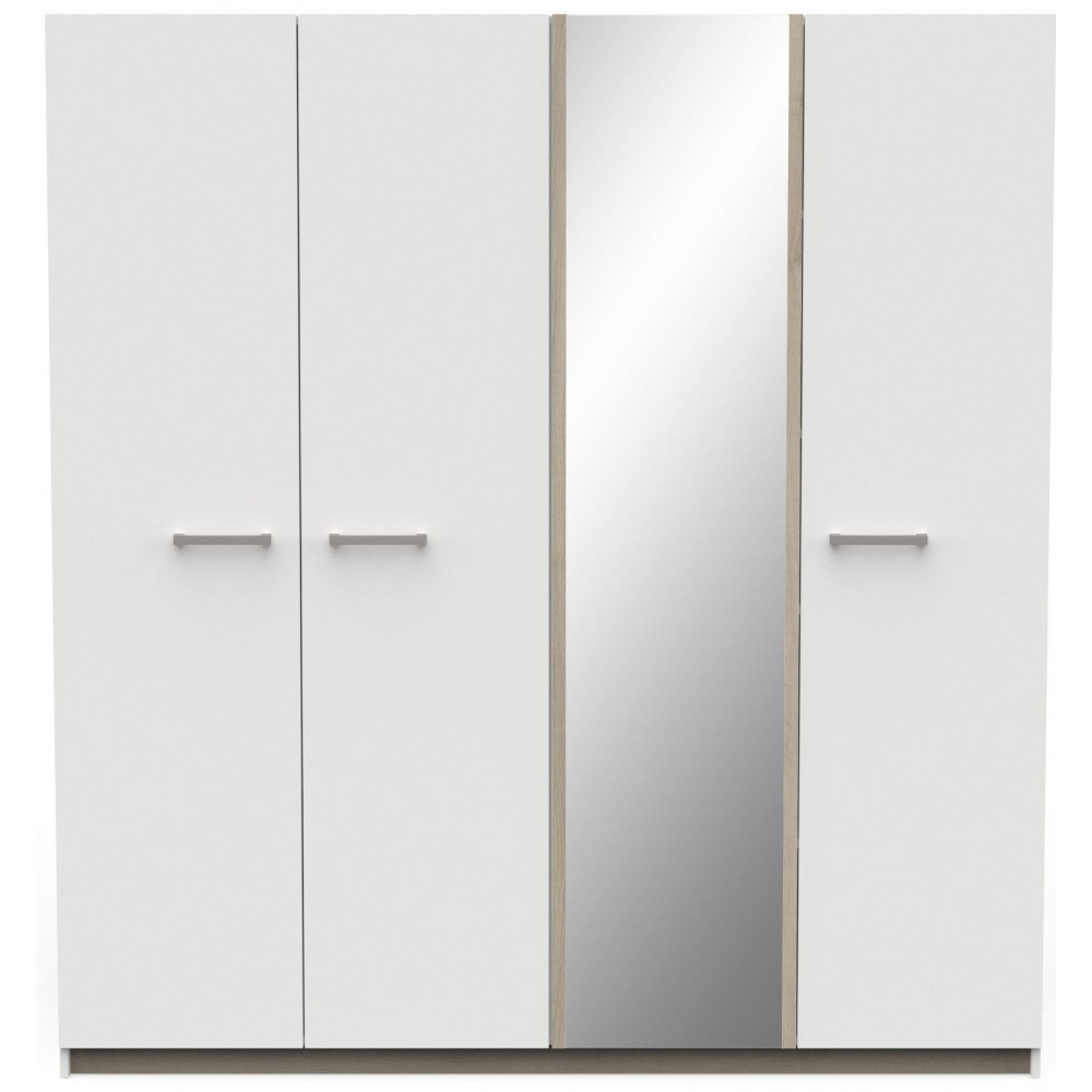 Ντουλάπα Winston τετράφυλλη -Leuko