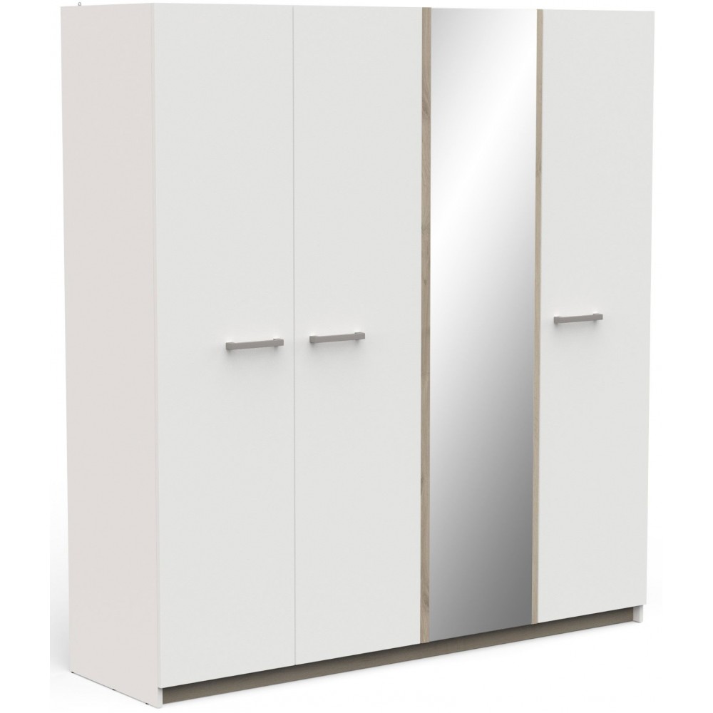 Ντουλάπα Winston τετράφυλλη -Leuko