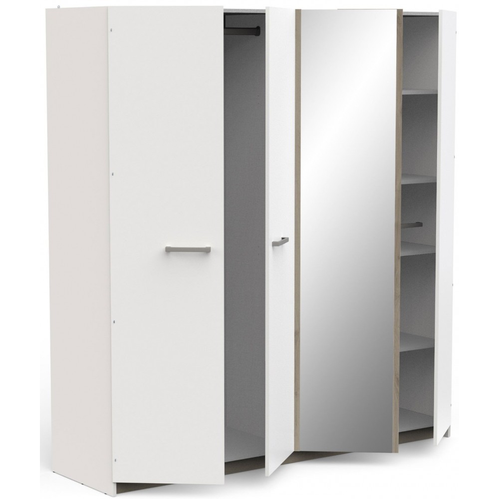 Ντουλάπα Winston τετράφυλλη -Leuko