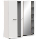 Ντουλάπα Winston τετράφυλλη -Leuko