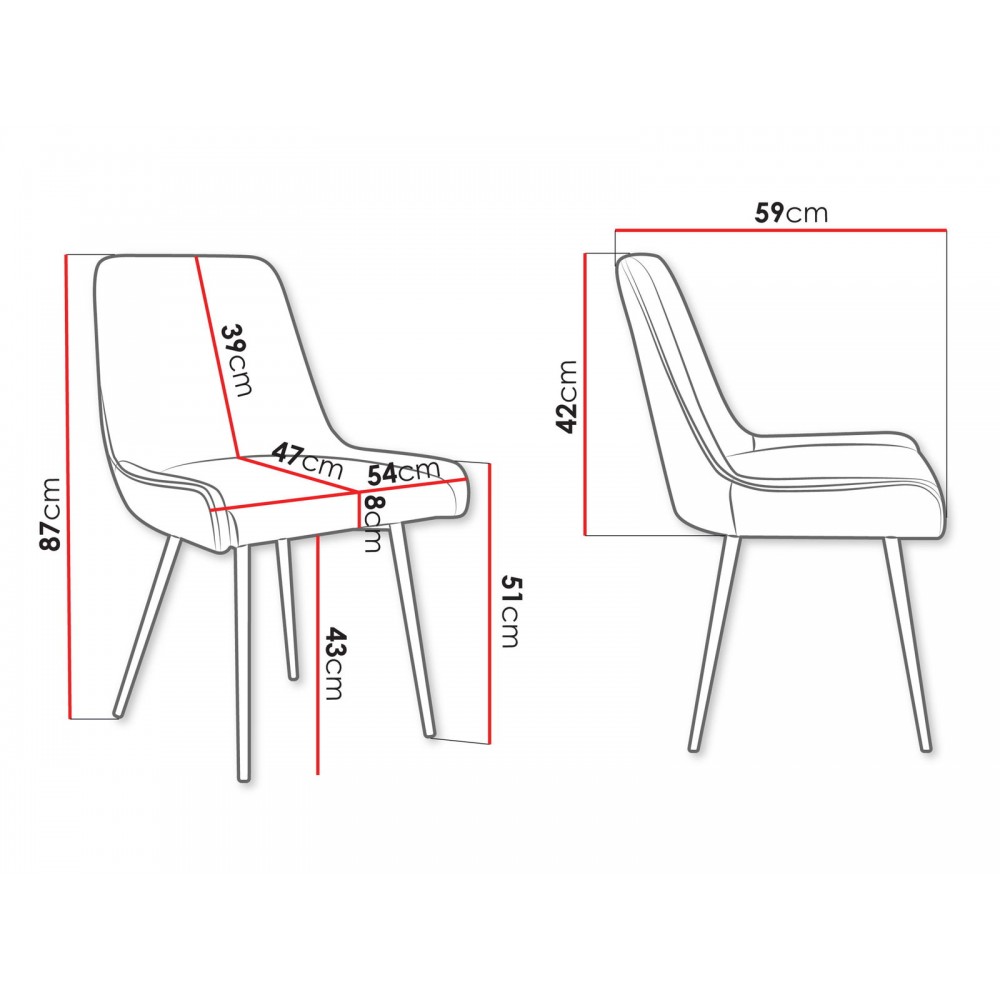Καρέκλα Muz 1148  2τμχ-Mpez