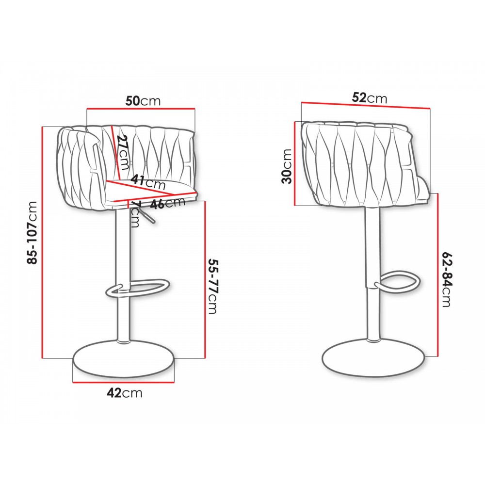 Σκαμπώ μπαρ  Muz BS  2τμχ-Gkri