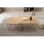 Σετ τραπεζάκια σαλονιού Cilo-Fusiko 75x75x43
