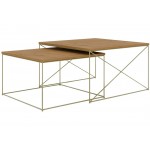 Σετ τραπεζάκια σαλονιού Cilo-Fusiko 75x75x43