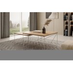 Σετ τραπεζάκια σαλονιού Cilo-Leuko-Kafe 75x75x43
