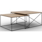 Σετ τραπεζάκια σαλονιού Cilo-Mauro - Kafe 75x75x43