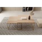 Σετ τραπεζάκια σαλονιού Cilo-Sonoma 75x75x43
