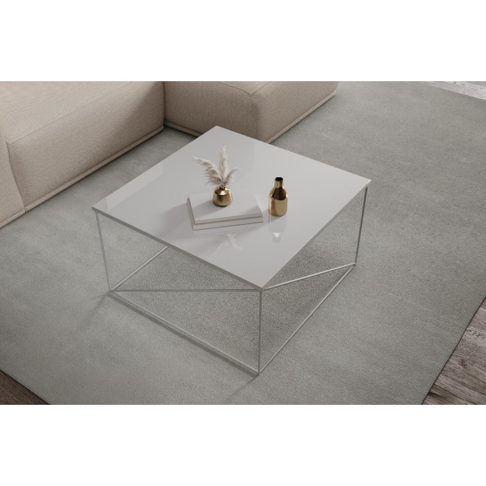 Τραπεζάκι σαλονιού Lenio-Leuko 75x75x43