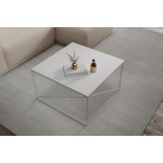Τραπεζάκι σαλονιού Lenio-Leuko mat 75x75x43