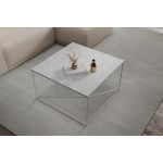 Τραπεζάκι σαλονιού Lenio-Leuko - Gkri 75x75x43