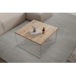 Τραπεζάκι σαλονιού Lenio-Leuko-Kafe 75x75x43