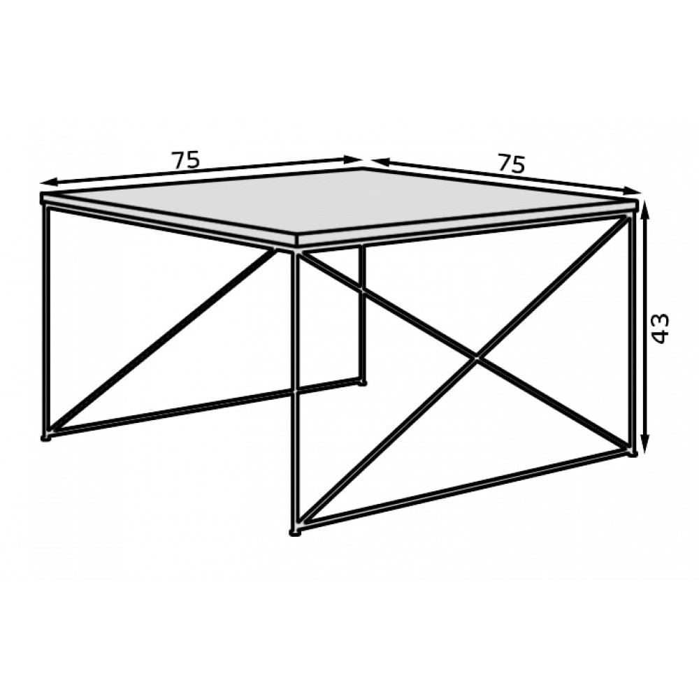 Τραπεζάκι σαλονιού Lenio 75x75x43