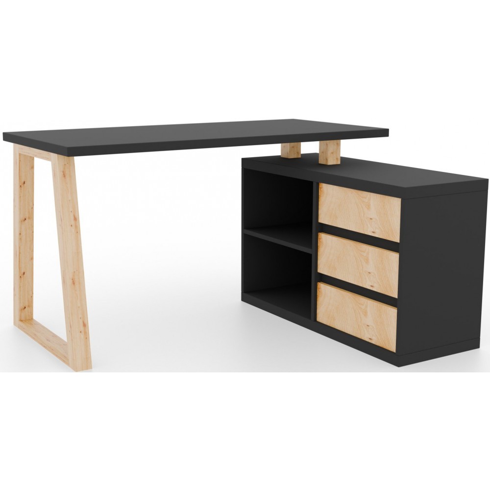Γωνιακό γραφείο Omar II-Anthraki 135x115x76.2