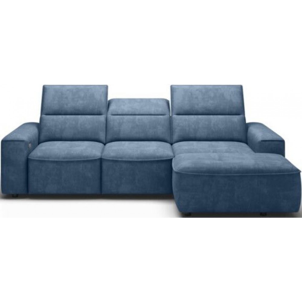 Γωνιακός καναπές Cenedra mini-Δεξιά-Μπλε
