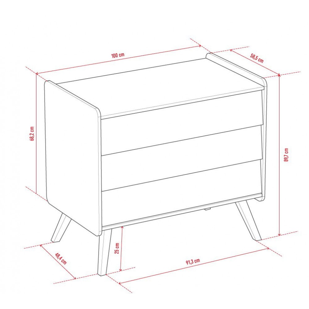 Συρταριέρα 3D Vintage  -Leuko