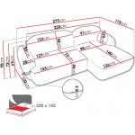 Γωνιακός καναπές Mayo-Krem-Αριστερή