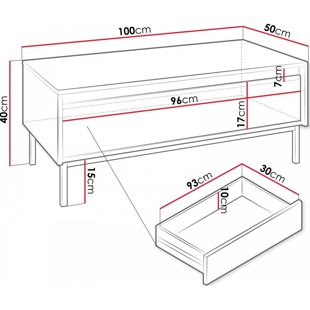 Τραπεζάκι σαλονιού Mizo-Mpez