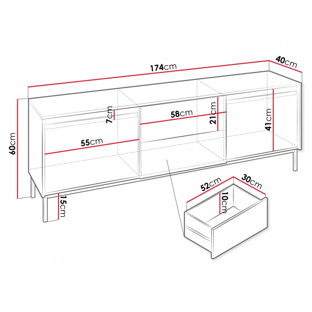 Έπιπλο τηλεόρασης Mizo 2K1SZ-Mpez