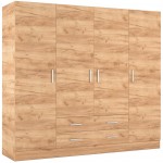 Ντουλάπα Hana τετράφυλλη-Fusiko 200x52x181