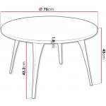 Τραπεζάκι σαλονιού Frida-Leuko Marmaro