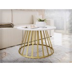 Τραπεζάκι σαλονιού Mokod-Xruso - Leuko