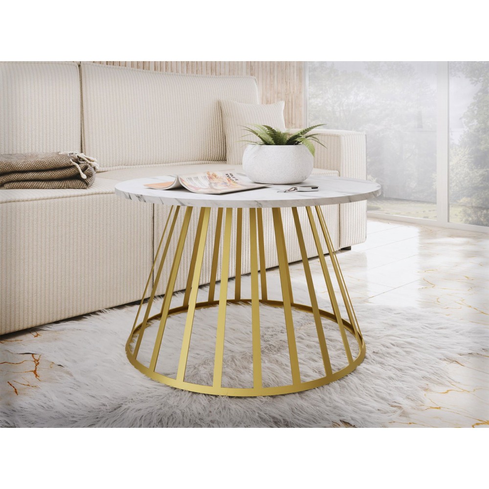 Τραπεζάκι σαλονιού Mokod-Leuko Marmaro