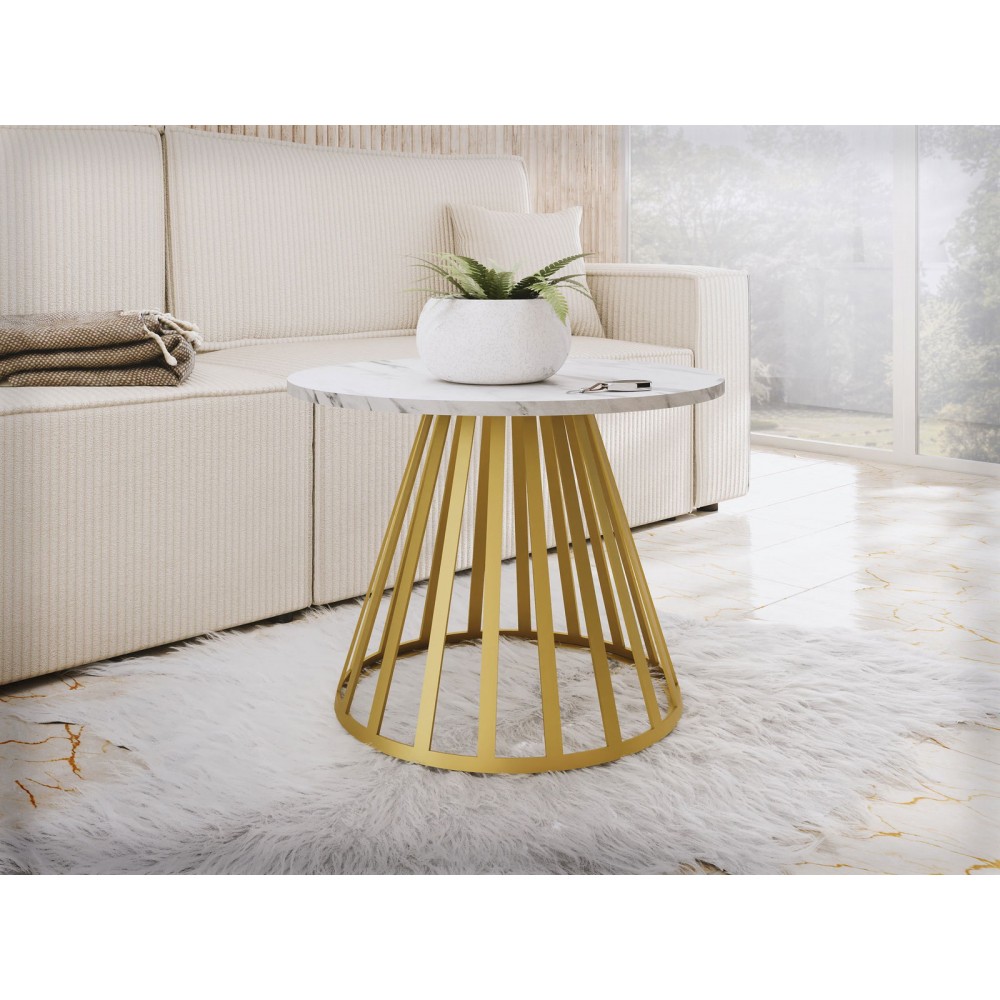 Τραπεζάκι σαλονιού Mokod-Leuko Marmaro