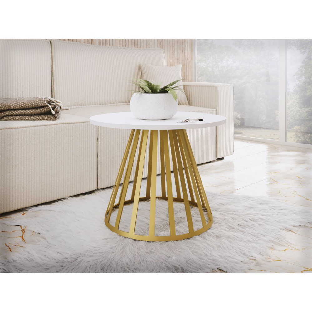 Τραπεζάκι σαλονιού Mokod-Xruso - Leuko