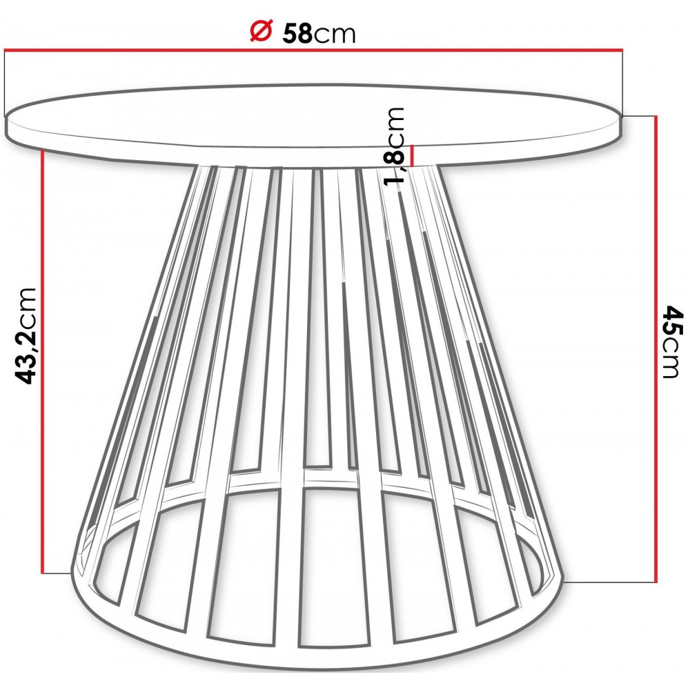 Τραπεζάκι σαλονιού Mokod-Xruso - Leuko