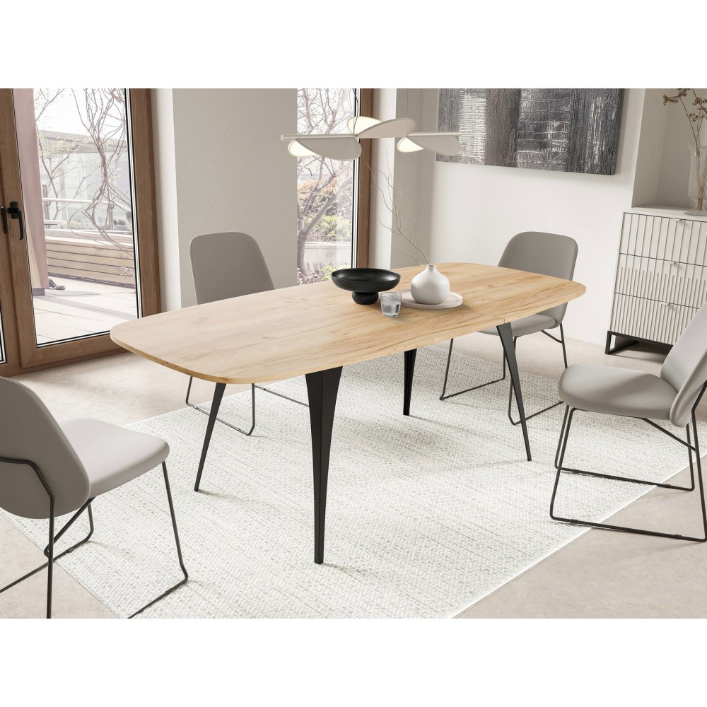 Επεκτεινόμενο τραπέζι Aura-Fusiko-Mavro