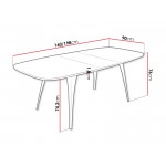 Επεκτεινόμενο τραπέζι Aura-Mauro-Leuko