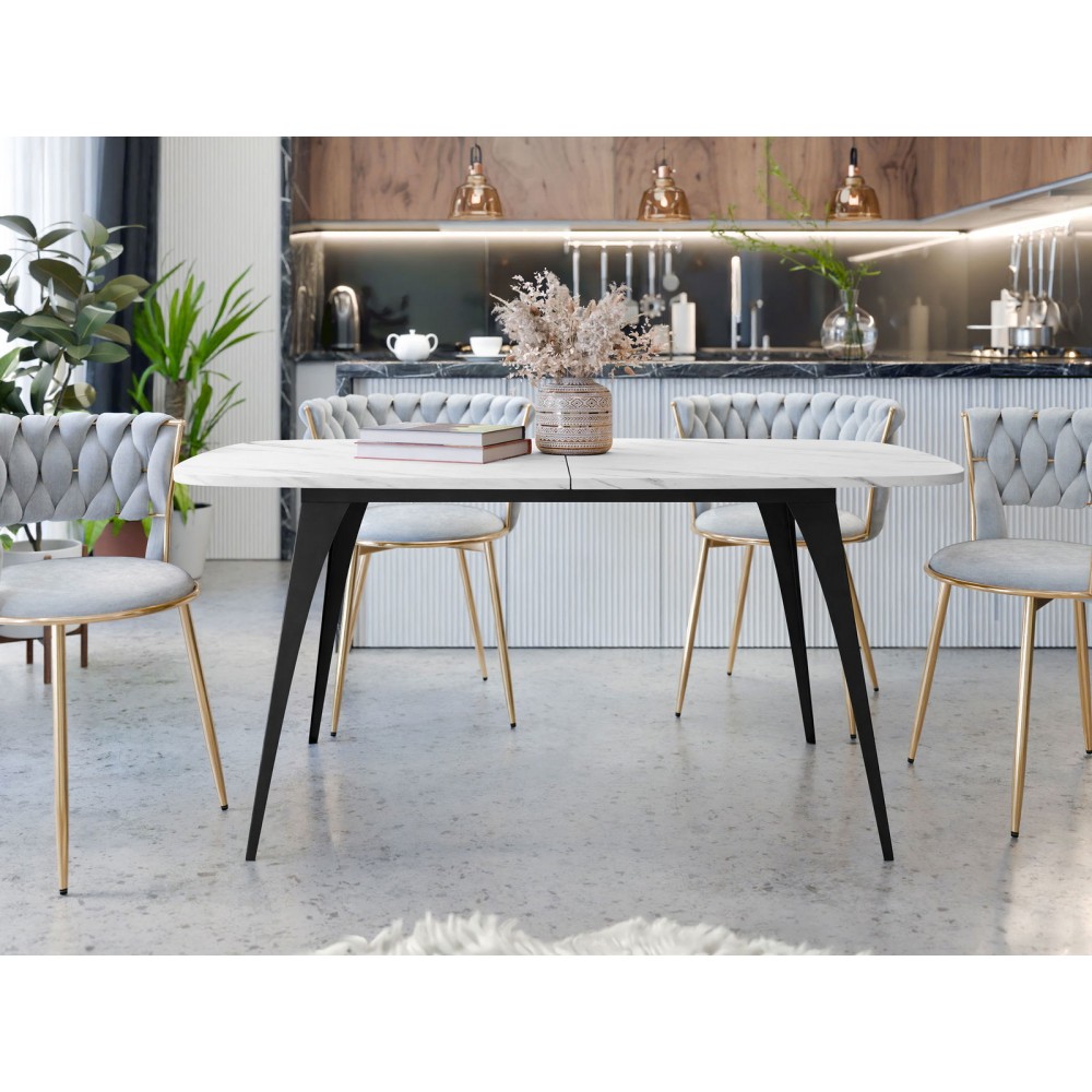 Επεκτεινόμενο τραπέζι Aura-Leuko Marmaro