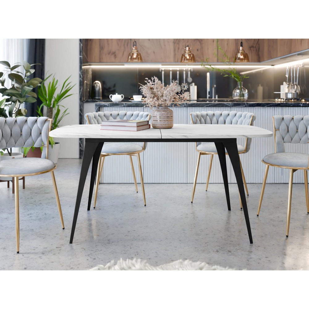 Επεκτεινόμενο τραπέζι Aura 160x90x76