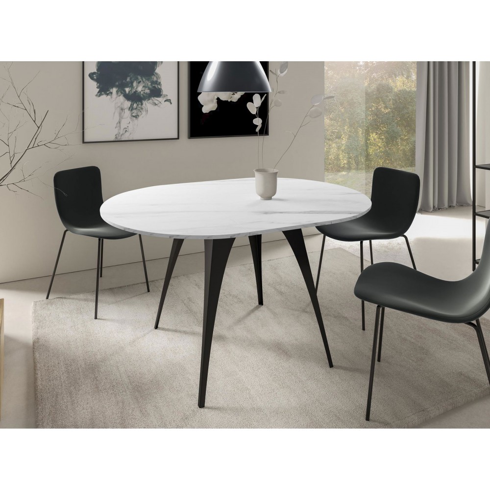 Επεκτεινόμενο τραπέζι Carmina-Leuko Marmaro