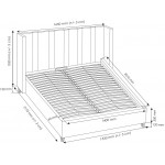 Επενδυμένο κρεβάτι Brillo-140 x 200