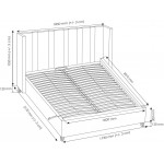 Επενδυμένο κρεβάτι Brillo-160 x 200