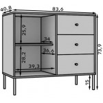 Μπουφές Code 1D-Mpez 83.6x40.8x73.9