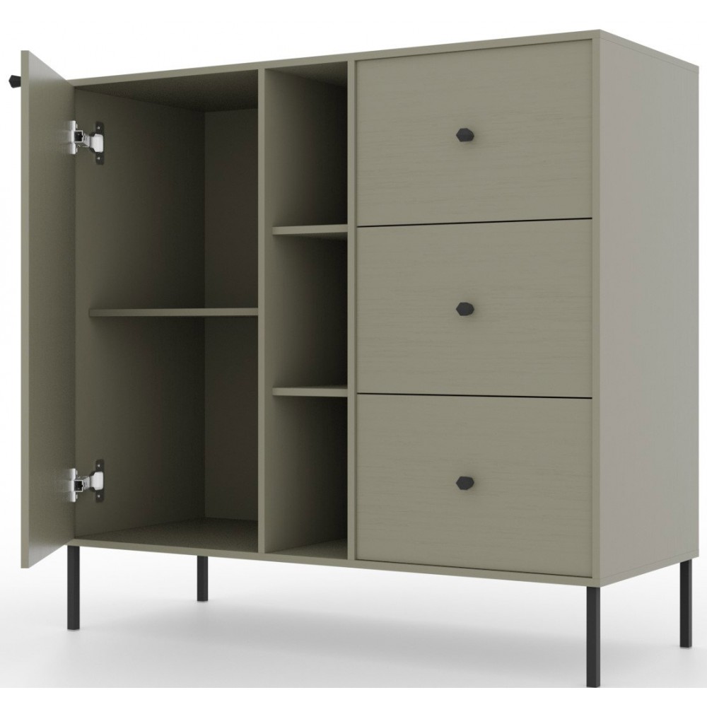 Μπουφές Code 1D-3P-Prasino 100x40.8x95