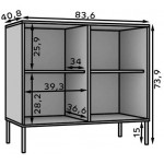 Μπουφές Code 2D-Mpez 83.6x40.8x73.9