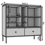 Μπουφές Code 2D2S2P-Mauro 100x40x95