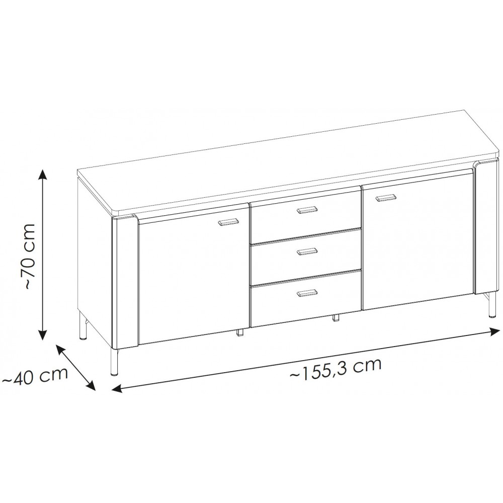 Έπιπλο τηλεόρασης Eclat I-Leuko