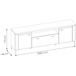 Έπιπλο τηλεόρασης Eclat II-Leuko