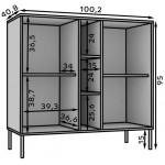 Μπουφές Code 3P-Mauro 100x40.8x95
