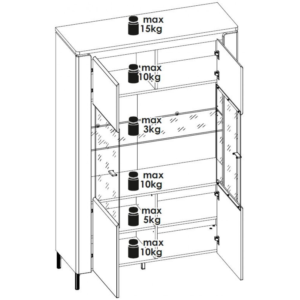 Βιτρίνα Eclat χαμηλή-Leuko