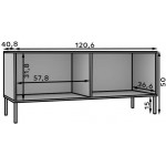 Έπιπλο τηλεόρασης Code-Mauro 120x40.8x50