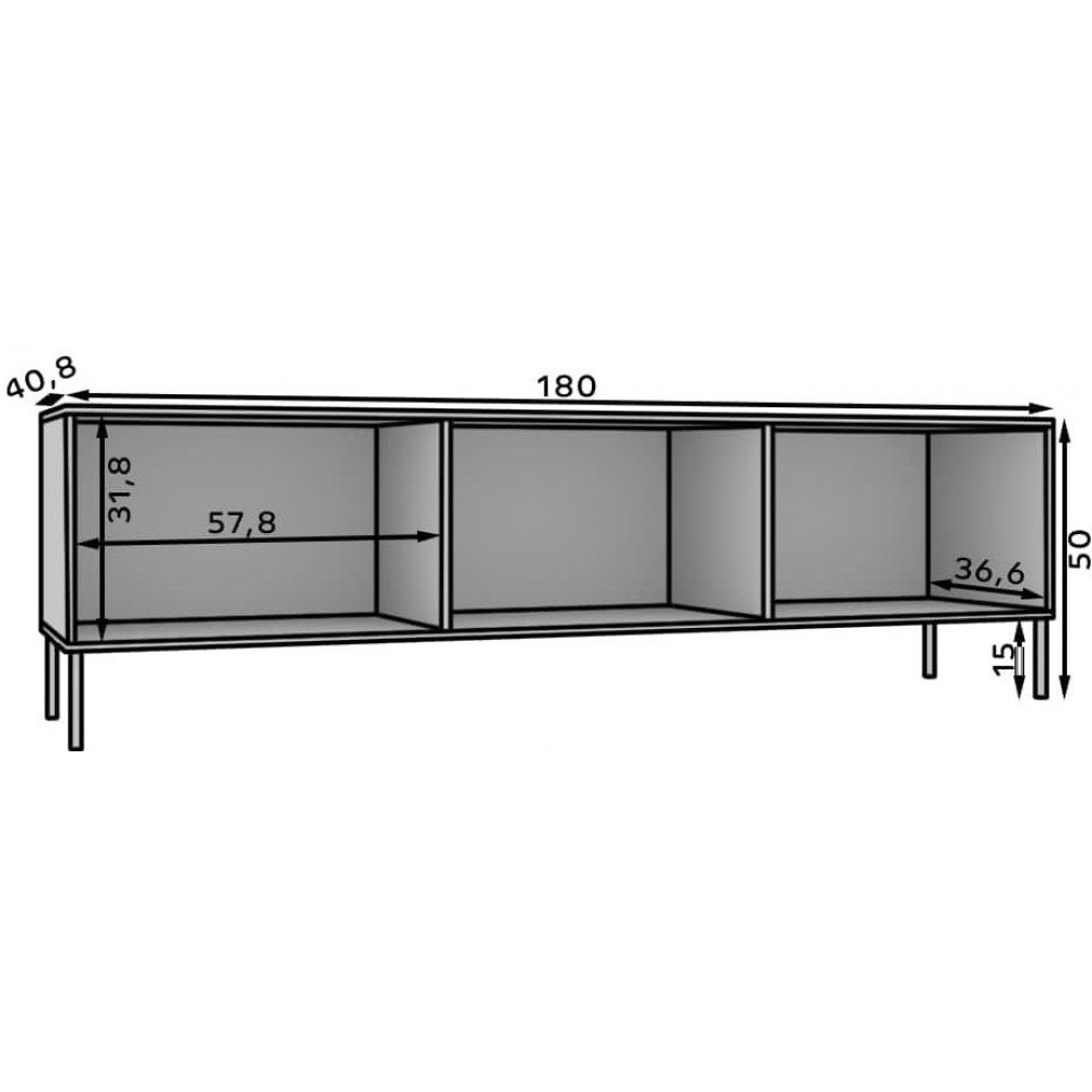 Έπιπλο τηλεόρασης Code3D-Mpez 180x40.8x50